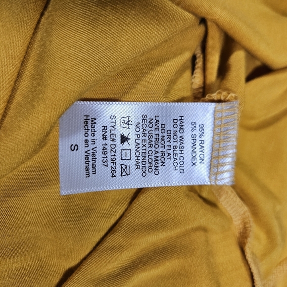 Starrs On Mercer Yellow Crew Neck Tank Top, Small - Picture 5 of 9
